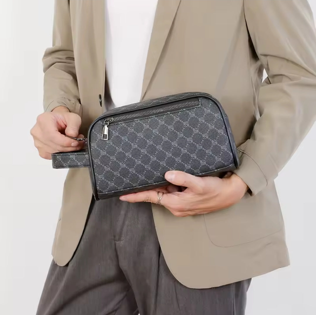 Nécessaire Masculina de Couro Impermeável – Modelo Italiano
