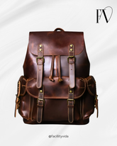 Mochila de Couro Genuíno Retro Horse Prime