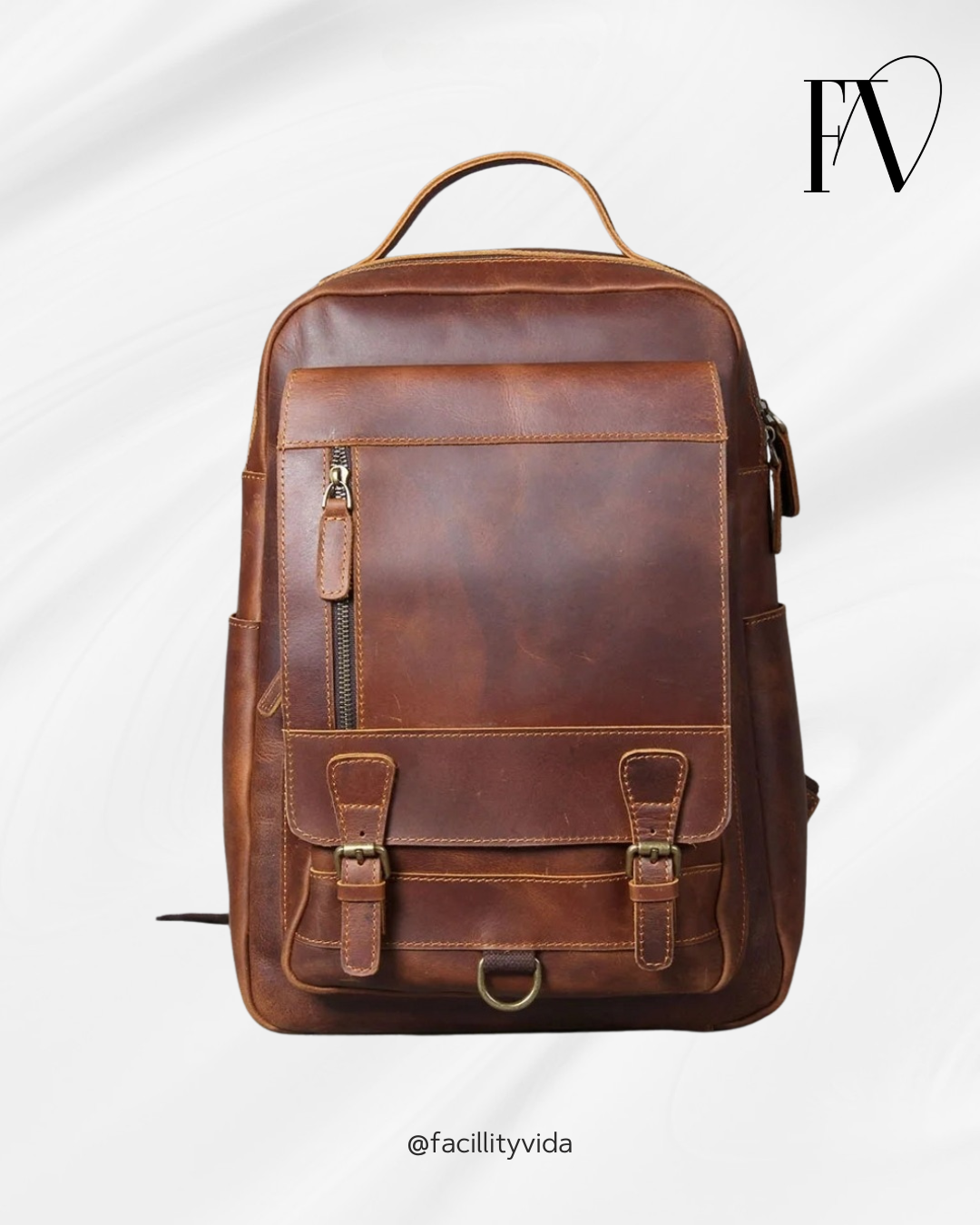 Mochila Masculina de Couro Legítimo para Notebook – Modelo Clássico Premium!