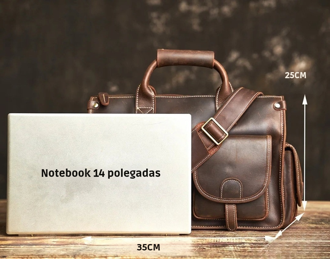 Pasta Masculina de Couro Legítimo Prime Europeia