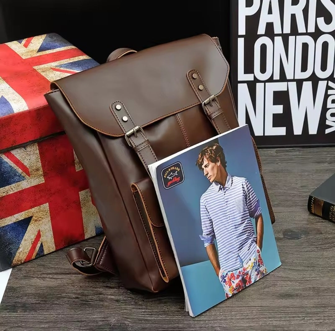 Mochila de Couro Vintage – Modelo Paris