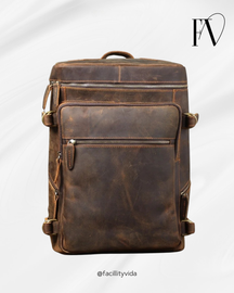 Mochila de Couro Legítimo Prime Traveller