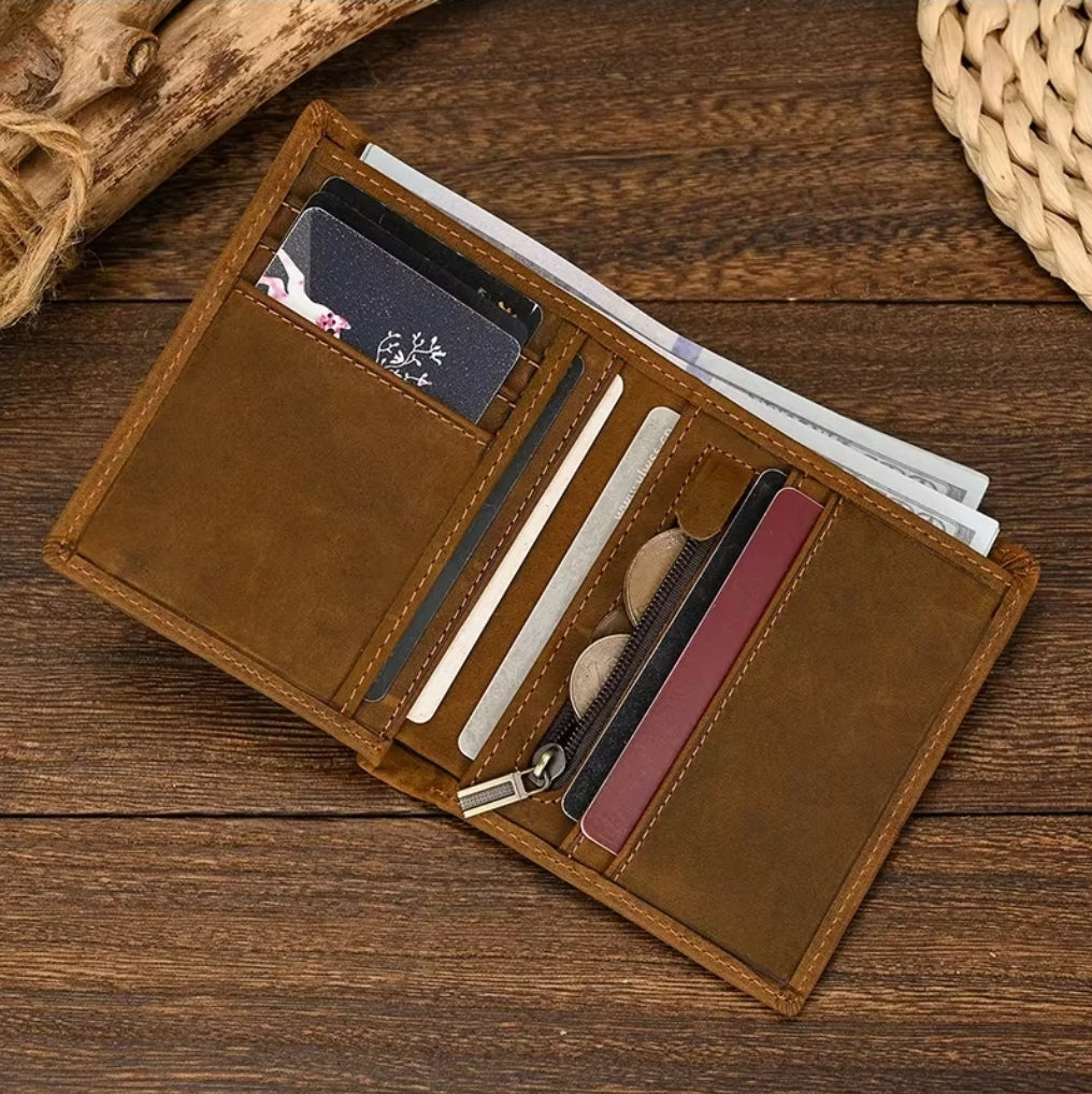 Carteira Masculina de Couro Genuíno – Modelo Minimalist