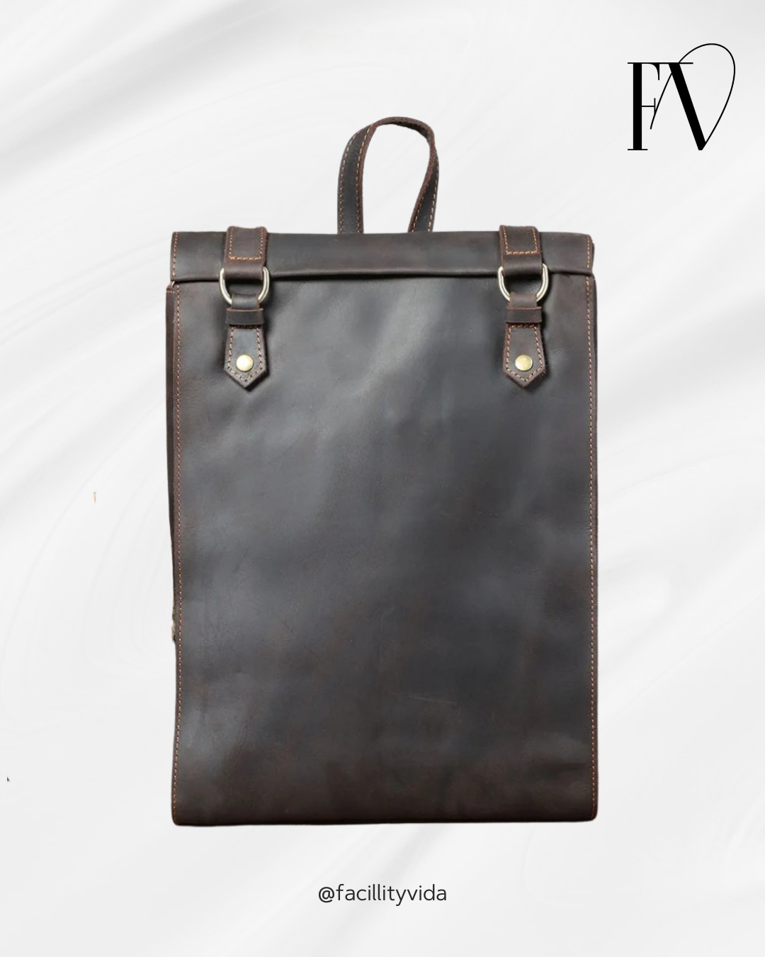 Mochila Masculina de Couro Executiva para Laptop – Modelo Vintage!