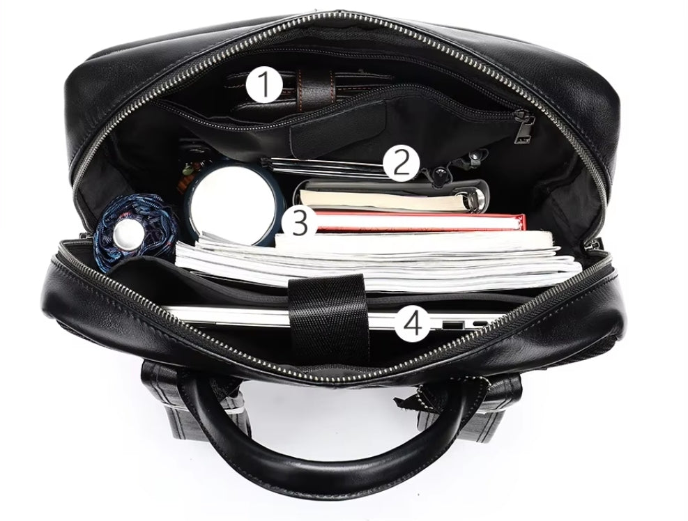 Mochila Masculina Executiva de Couro Legítimo – Modelo Prime