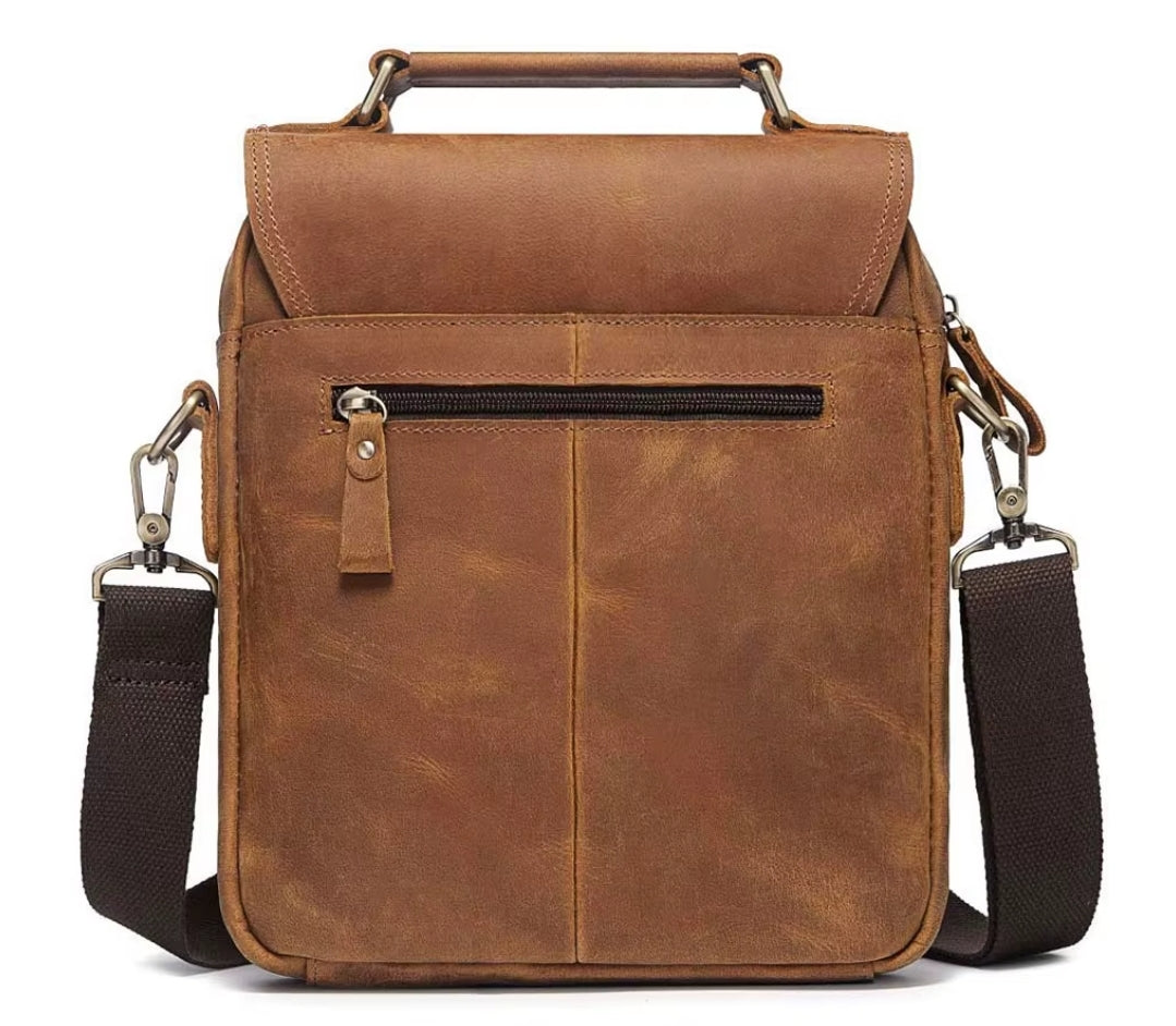 Bolsa Transversal Masculina de Couro Legítimo – Modelo Humerpaul
