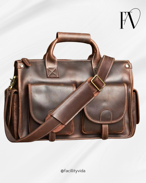 Pasta Masculina de Couro Legítimo Prime Europeia