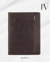 Pasta Executiva de Couro para Notebook, Tablet, Cartões e Documentos
