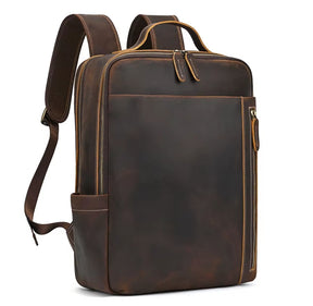 Mochila em Couro Legítimo de Viagem - Modelo Executivo