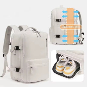 Mochila de Viagem Expansiva Impermeável com Carregamento USB – Modelo FacilityPlus