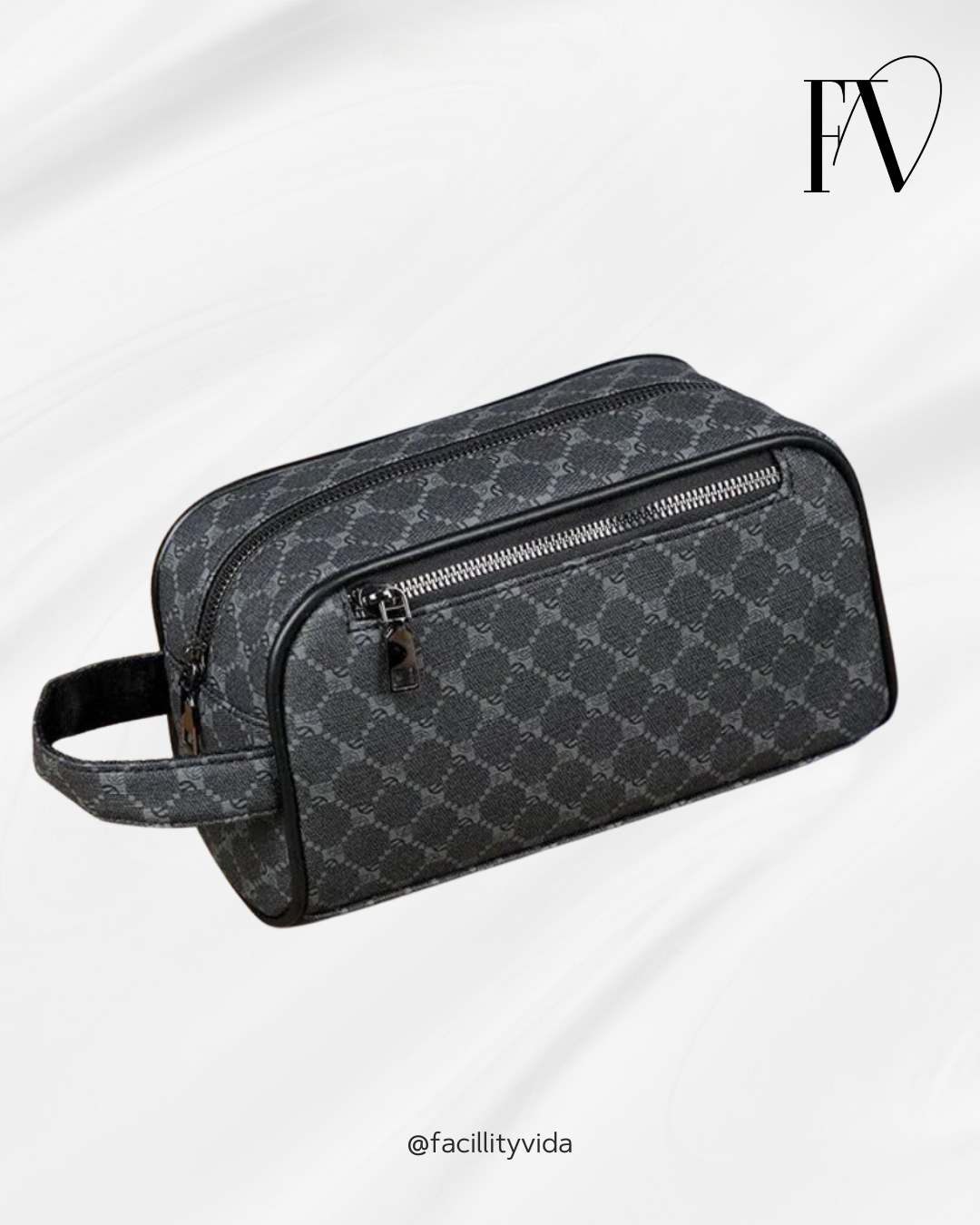 Nécessaire Masculina de Couro Impermeável – Modelo Italiano