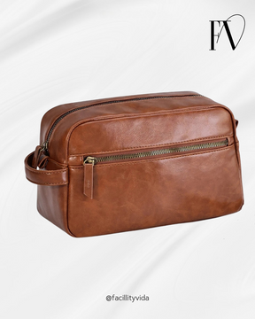 Nécessaire Masculina de Couro Impermeável – Modelo Premium!