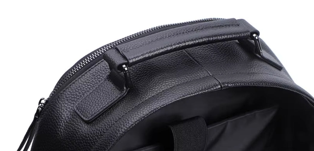 Mochila Masculina de Couro Genuíno para Notebook – Modelo Paris