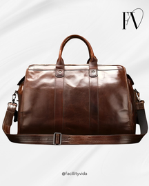 Mala de Viagem de Couro Genuíno – Style Prime Brilliant