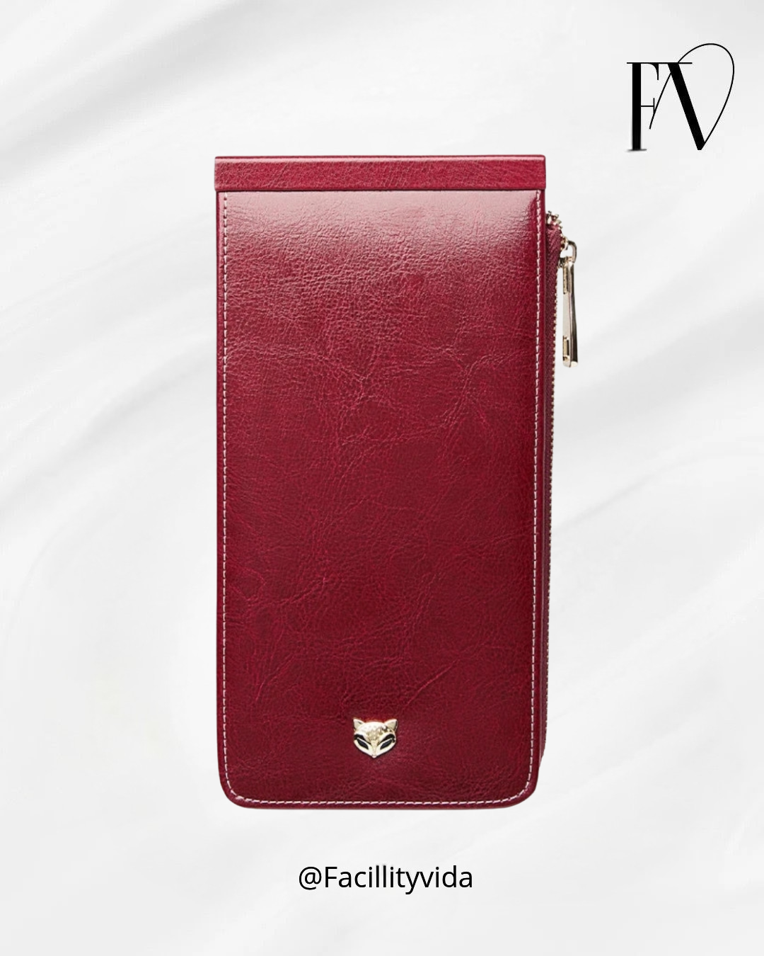Carteira Feminina de Couro Porta Cartões Modelo Foxer Slim