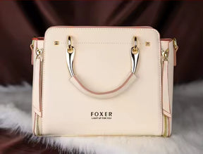 Bolsa Feminina Foxer de Couro Personalizado Premium-Modelo Bolsa de Mão