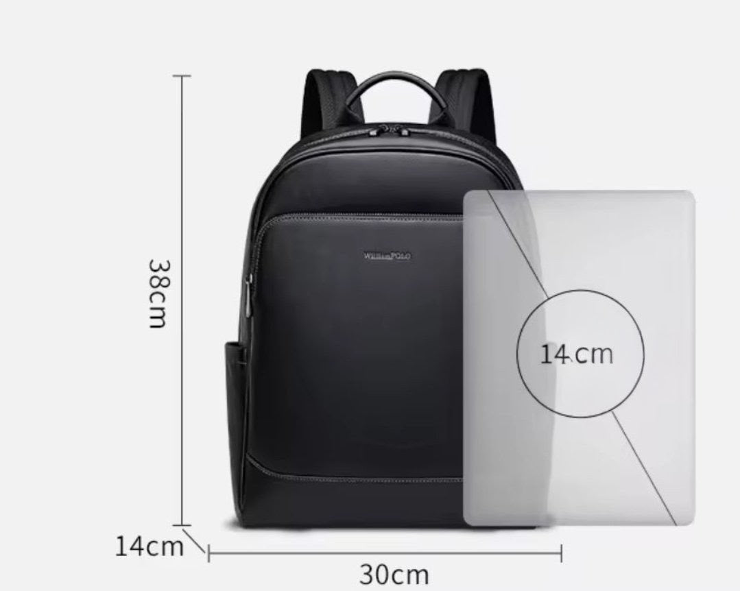 Mochila de Couro para Notebook William Polo - Modelo Casual!