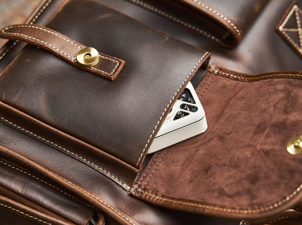 Pasta Masculina de Couro Legítimo Prime Europeia