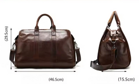 Mala de Viagem de Couro Genuíno – Style Prime Brilliant