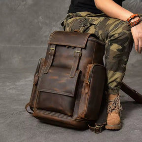 Mochila Masculina de Couro Legítimo para Notebook – Modelo Horse!