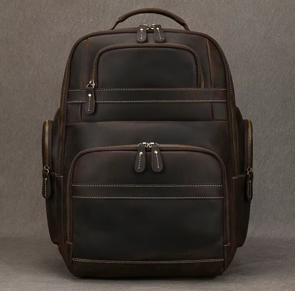 Mochila de Couro Masculina Executiva Prime para Notebook!