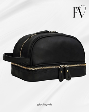 Nécessaire Masculina de Couro Genuíno – Modelo Cowhide