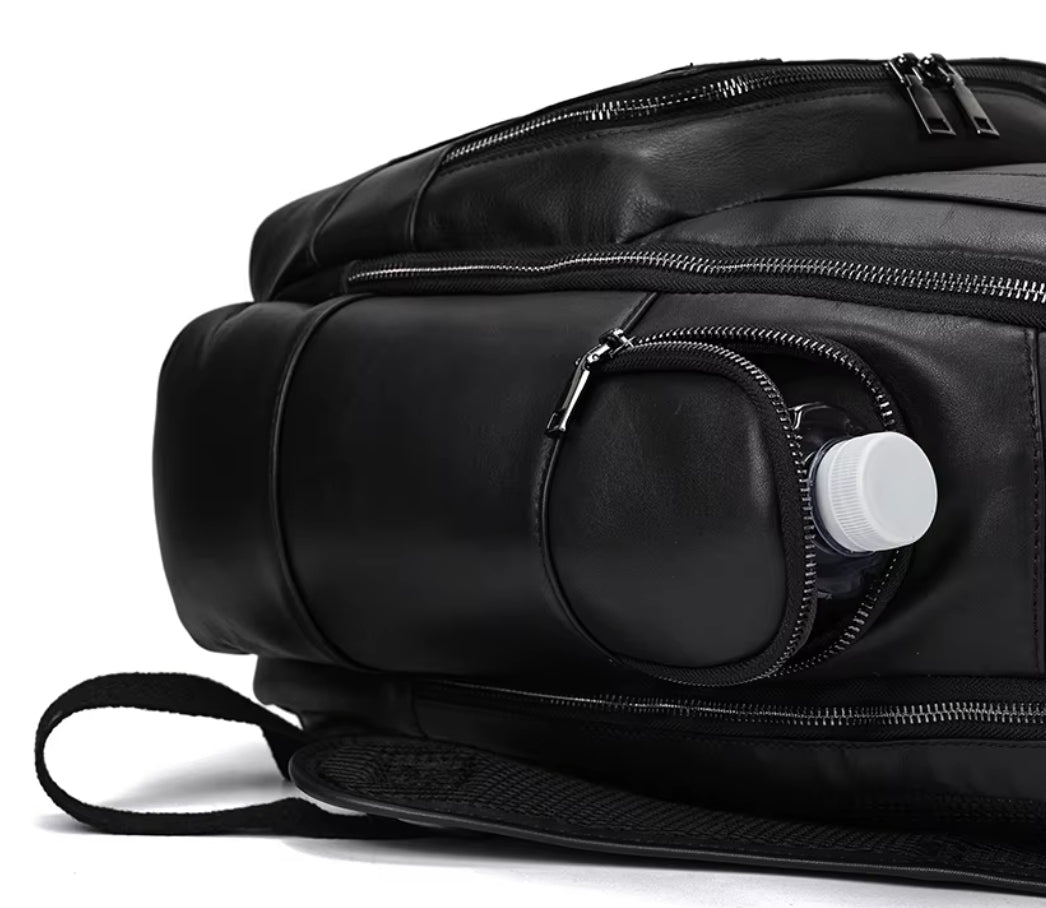 Mochila Masculina de Couro Legítimo para Notebook – Modelo Prime