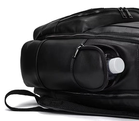 Mochila Masculina de Couro Legítimo para Notebook – Modelo Prime