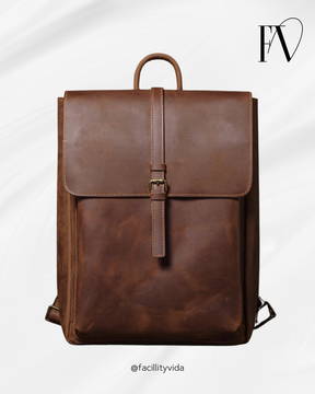 Mochila de Couro Legítimo Linha Prime Retro