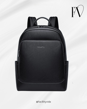 Mochila de Couro para Notebook William Polo - Modelo Casual!