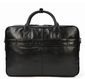 Maleta Masculina de Couro Legítimo All Black – Modelo Prime
