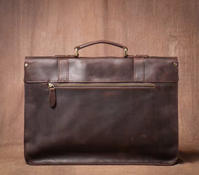 Pasta Masculina de Couro Vintage Para Notebook