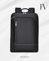 Mochila Masculina de Couro Genuíno William Polo – Modelo Executivo com Tecnologia USB