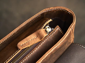 Mochila de Couro Genuíno Modelo Retro Prime