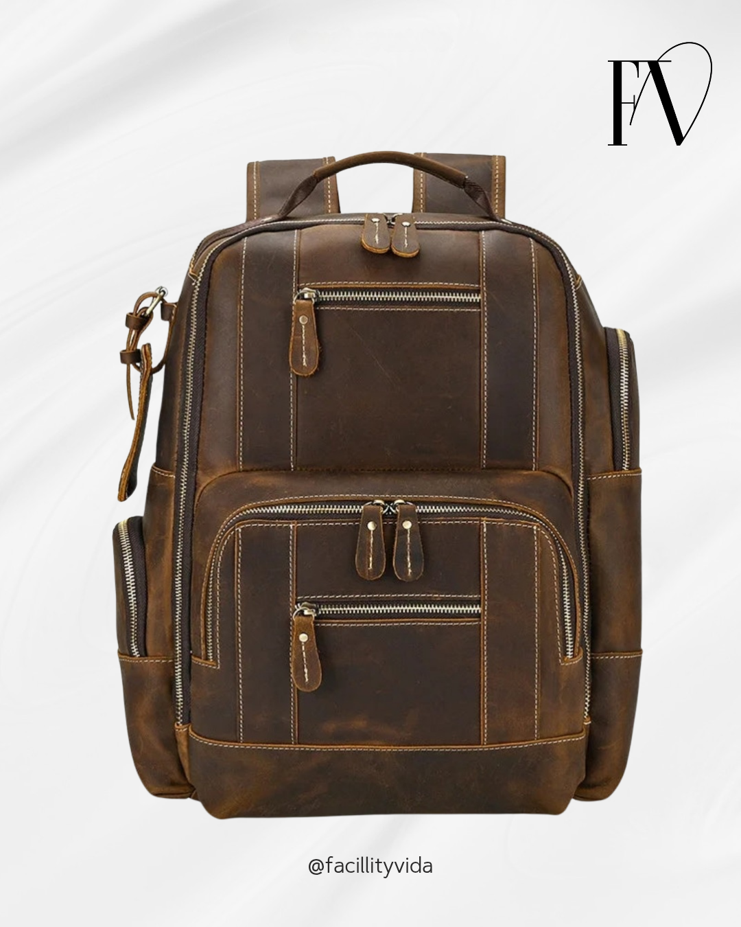 Mochila de Couro para Notebook – Modelo Big Confort