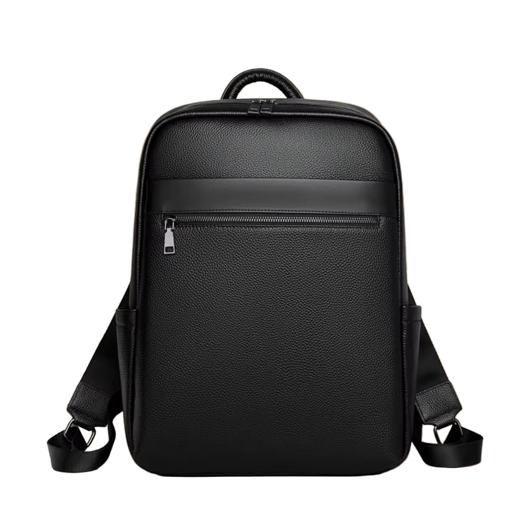 Mochila Masculina Executiva de Couro Legítimo – Modelo Premium All Black