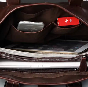 Pasta de Couro Empresarial Estilo Bolsa de Mão!