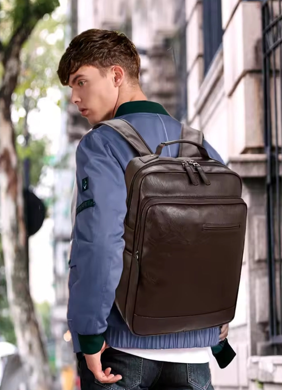Mochila Executiva de Couro Legítimo - Modelo Prime Italiano