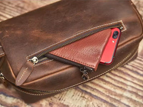 Nécessaire Masculina de Couro Premium – Modelo Vintage Clássico
