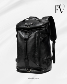 Mochila Masculina Versátil de Couro Antifurto