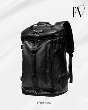 Mochila Masculina Versátil de Couro Antifurto