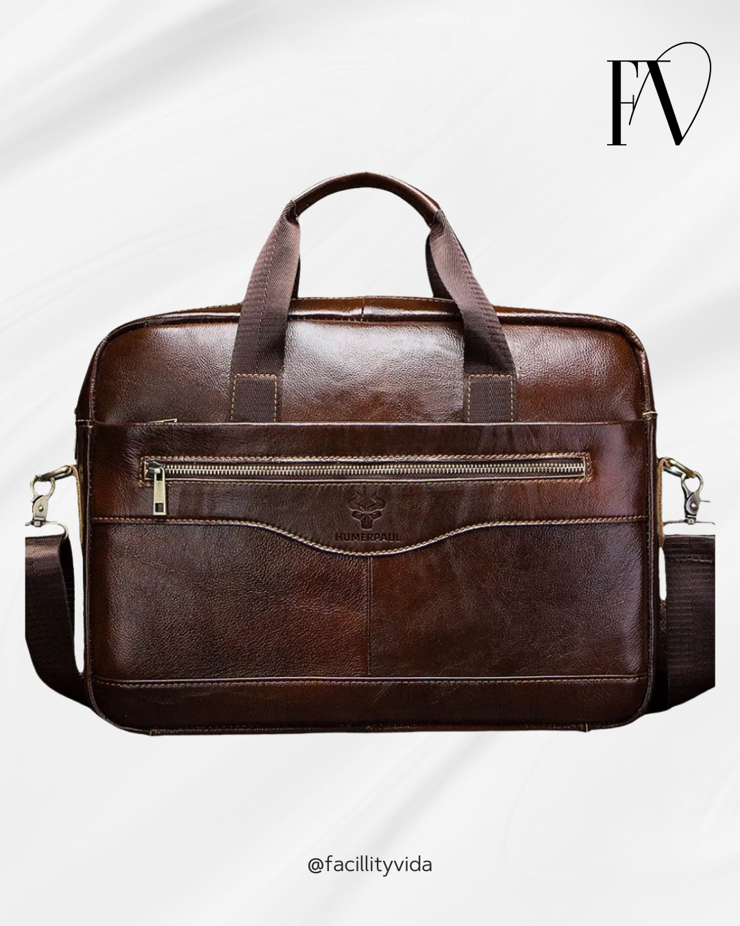 Pasta Masculina de Couro Legítimo para Notebook – Modelo Executivo