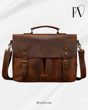 Pasta Masculina de Couro Executiva Premium 16 polegadas!