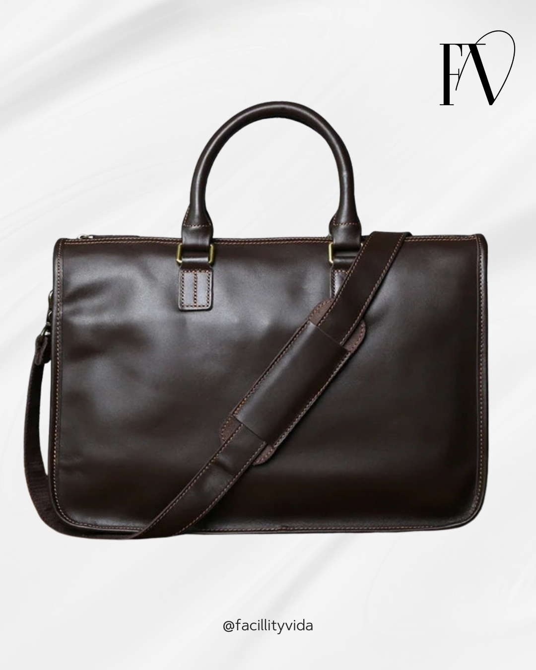 Pasta Masculina de Couro Legítimo 15 polegadas !