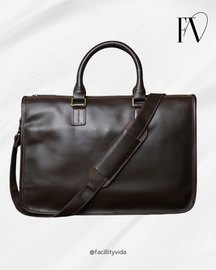 Pasta Masculina de Couro Legítimo 15 polegadas !