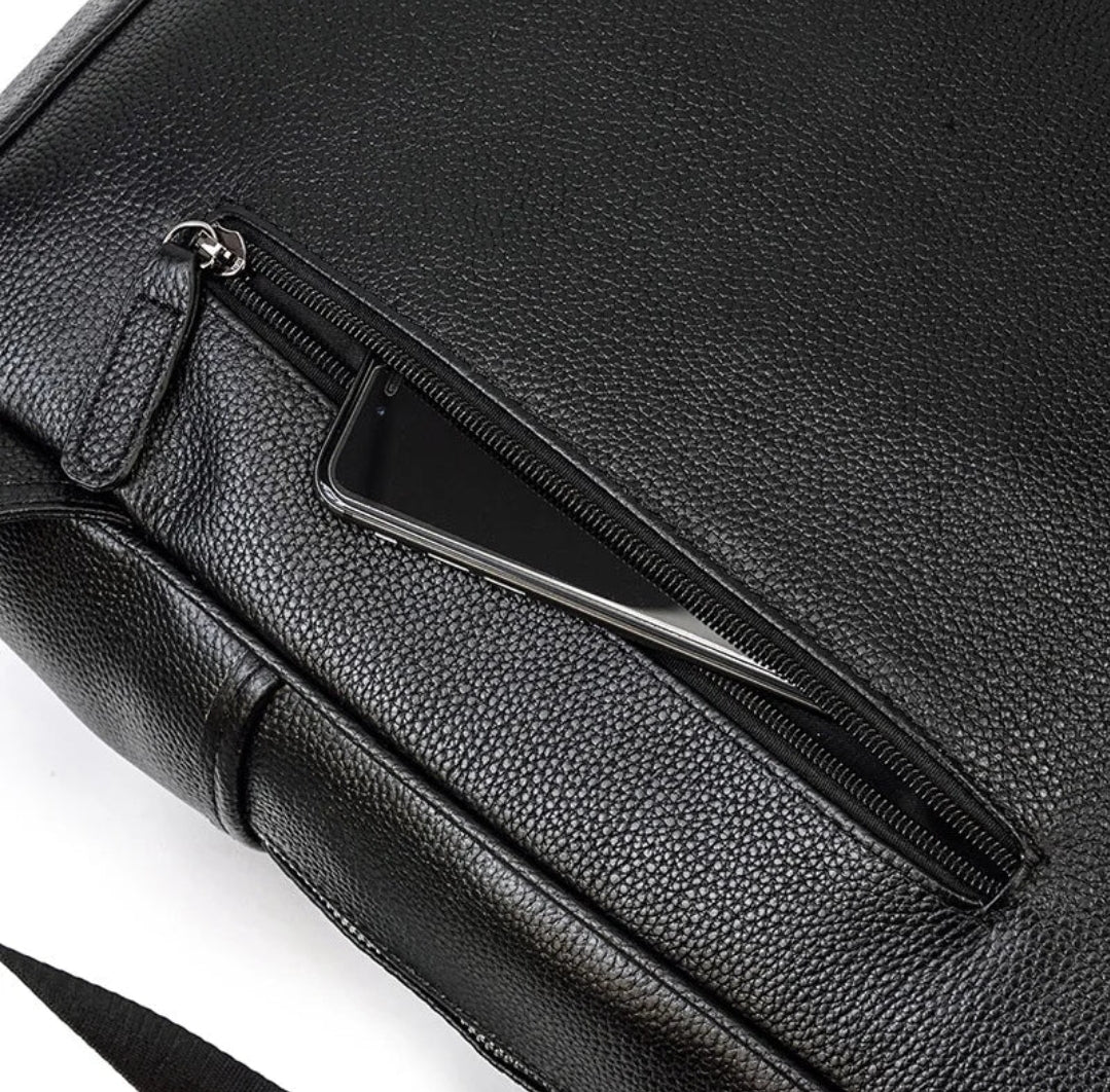 Mochila Executiva de Couro Legítimo Premium – Modelo Paris