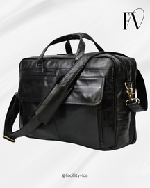 Pasta Masculina de Couro Legítimo 17 polegadas para Notebook !