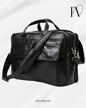 Pasta Masculina de Couro Legítimo 17 polegadas para Notebook !