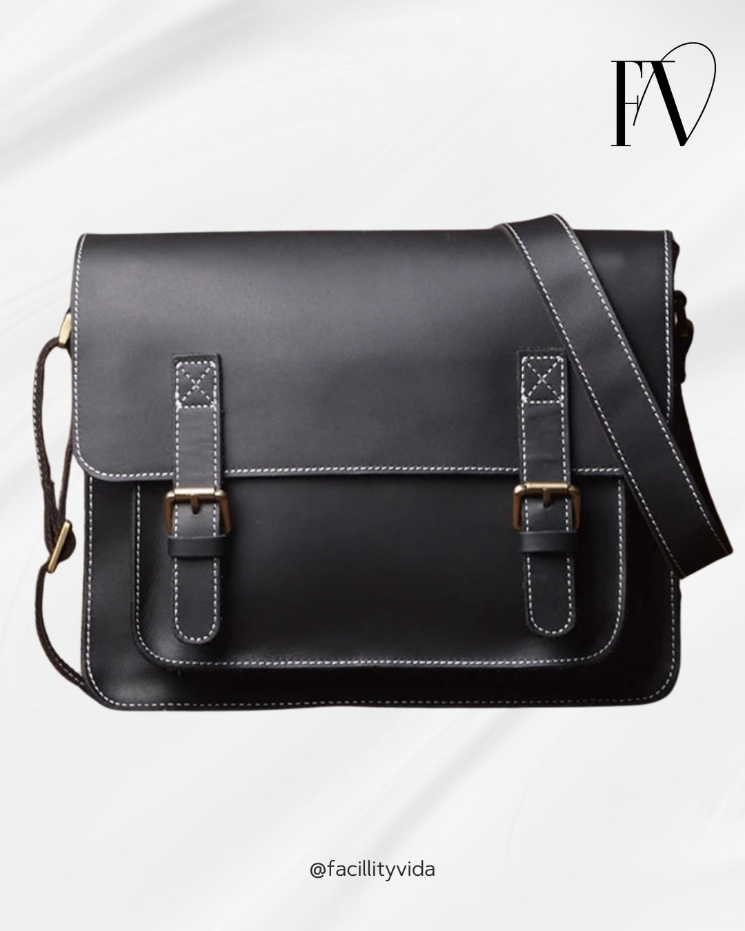 Pasta Masculina de Couro Legítimo – Modelo Mailman