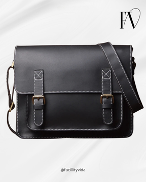 Pasta Masculina de Couro Legítimo – Modelo Mailman